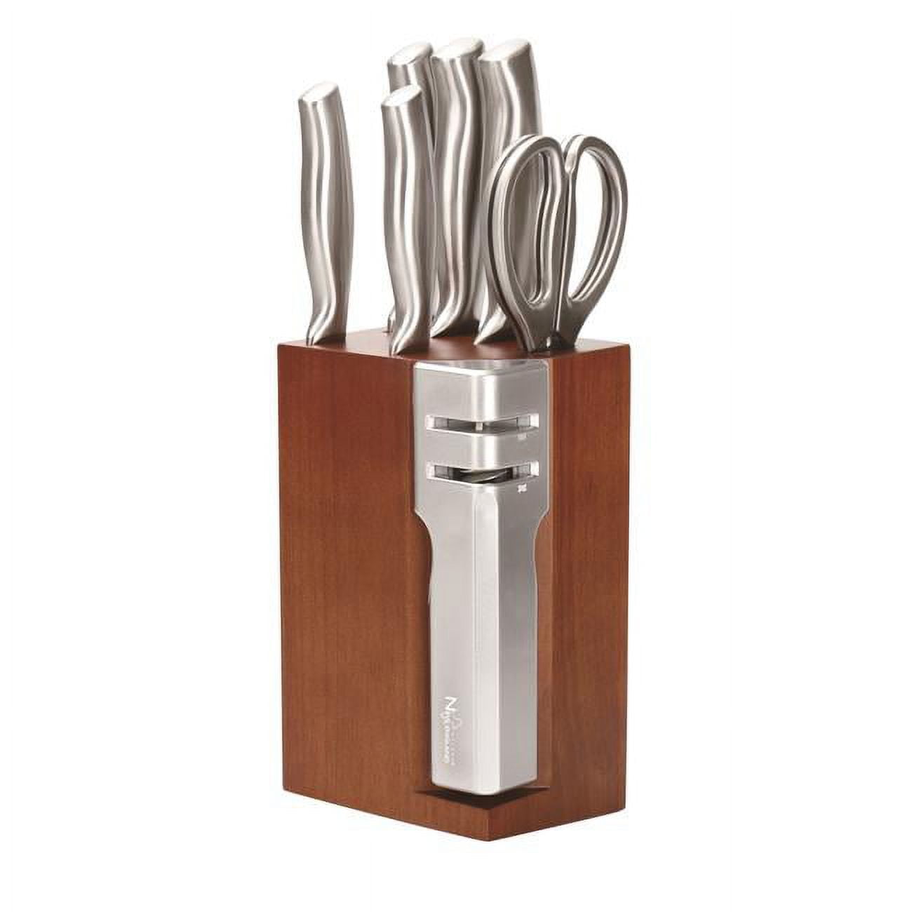 Picture of CULINARY EDGE 98832 NEW ENGLAND STAINLESS STEEL CUTLERY SET WITH DETACHABLE 2 STAGE KNIFE SHARPENER