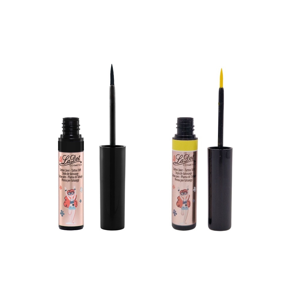LDSS023 Ladot - Temporary Tattoo Liner Set Black & Yellow