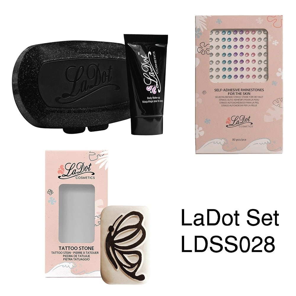 LDSS028 Ladot - Deluxe Set 8 - medium curly butterfly & rhinestones