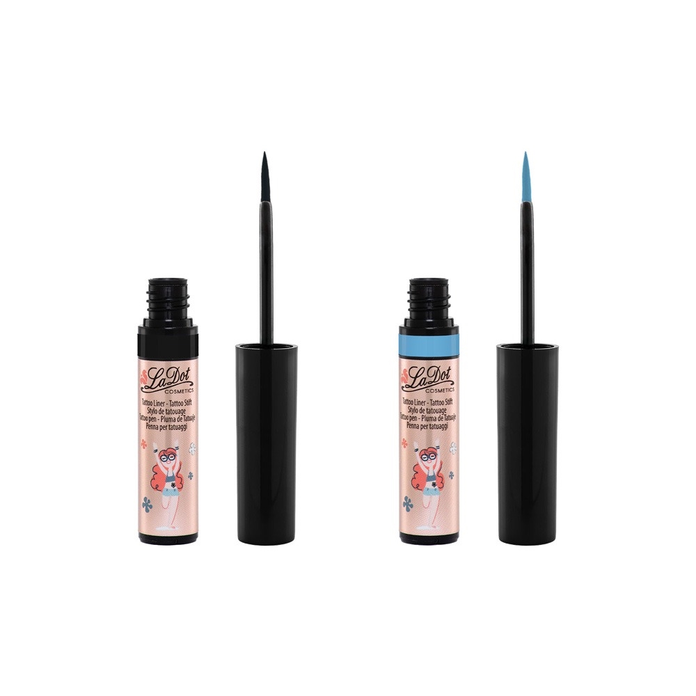 LDSS022 Ladot - Temporary Tattoo Liner Set Black & Light Blue