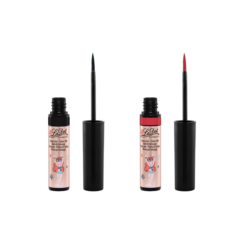 LDSS017 Ladot - Temporary Tattoo Liner Set Black & Red