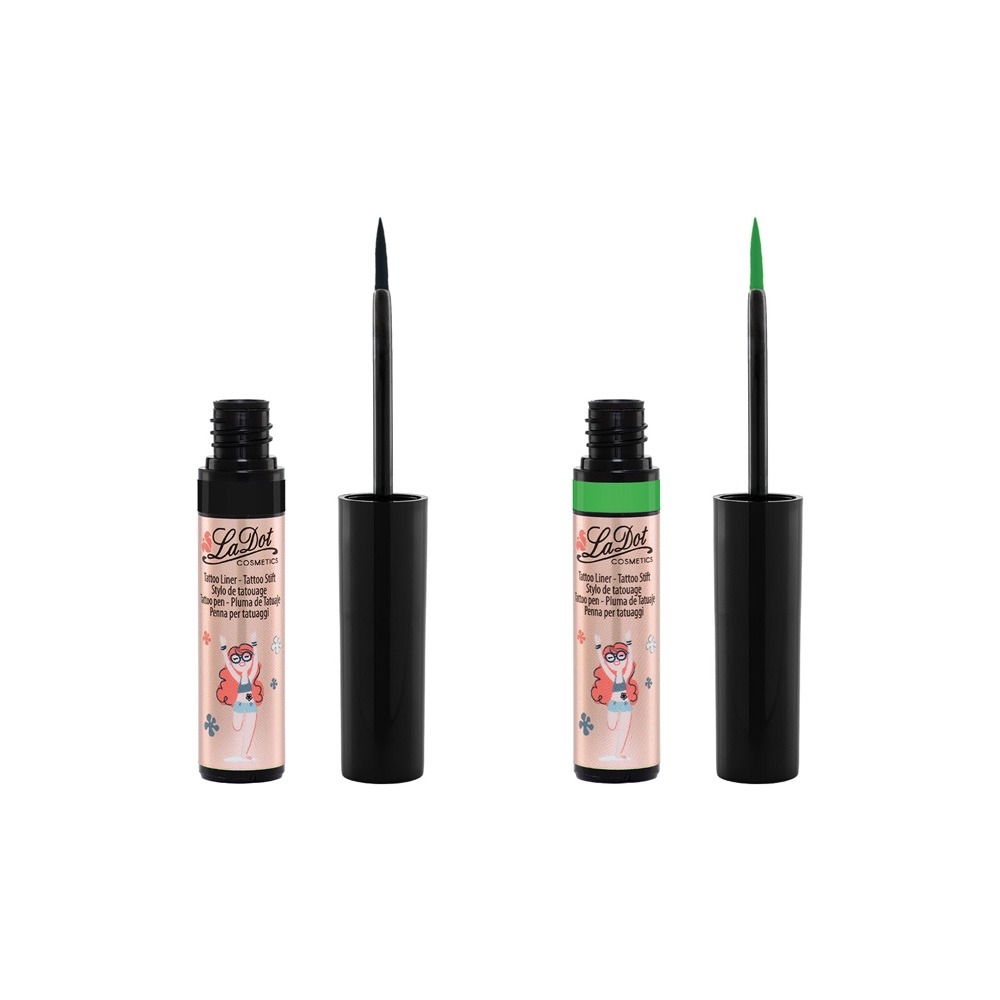 LDSS019 Ladot - Temporary Tattoo Liner Set Black & Green