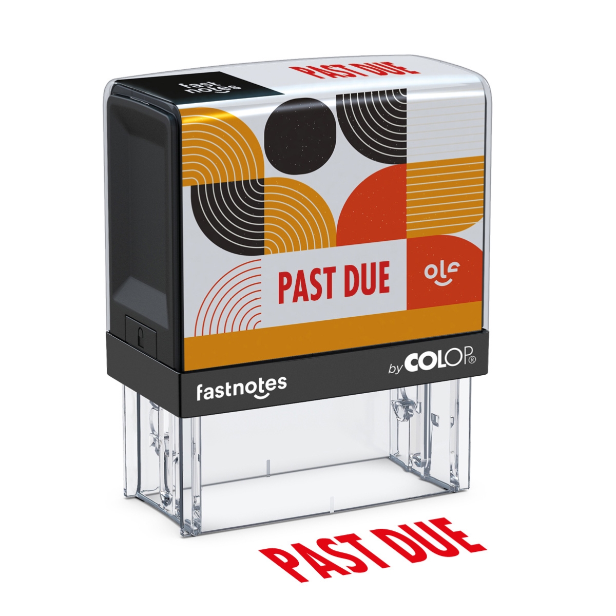 168993  Fastnotes, PAST DUE, red