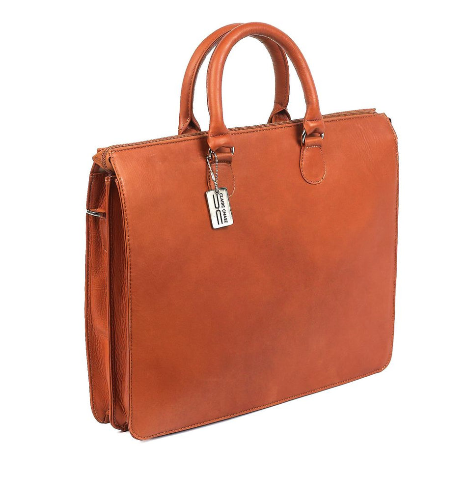 147-Saddle Sarita Briefcase, Saddle