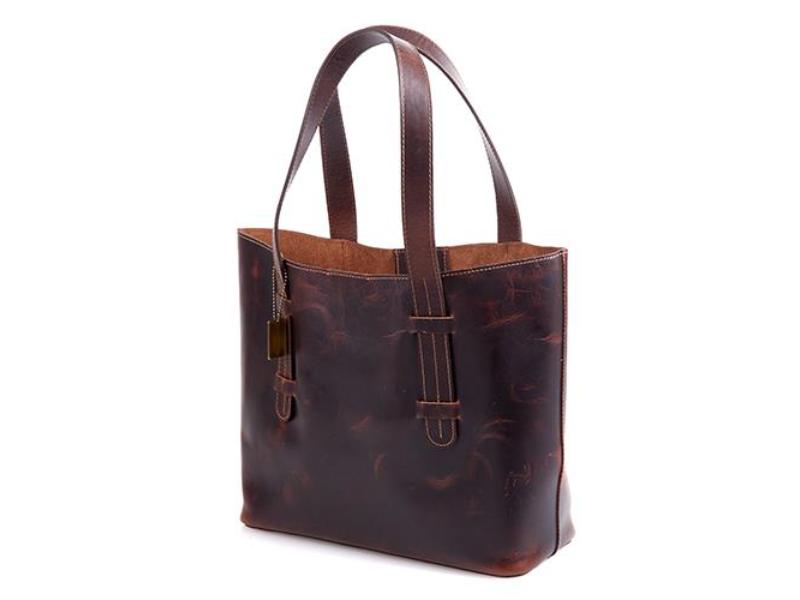 C7575C-Dark Brown Monterrey Tote Bag, Dark Brown