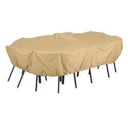 Picture of Classic Accessories 59982-EC Rectangular & Oval Table Set Cover, Sand