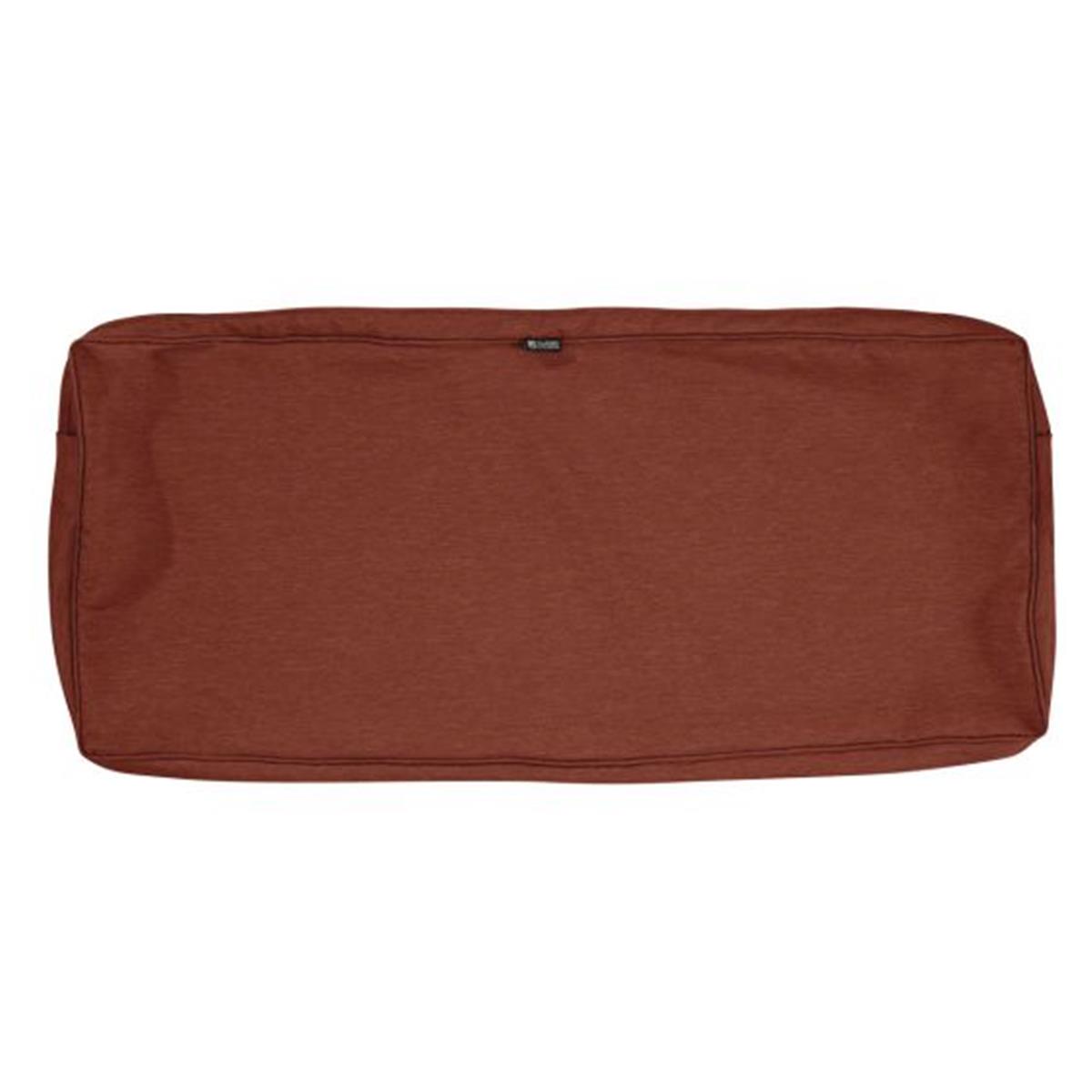 Picture of Classic Accessories 60-110-016601-RT Montlake Fadesafe Rectangle Bench Cushion Cover - Heather Henna Red, 48 x 18 x 3 in.