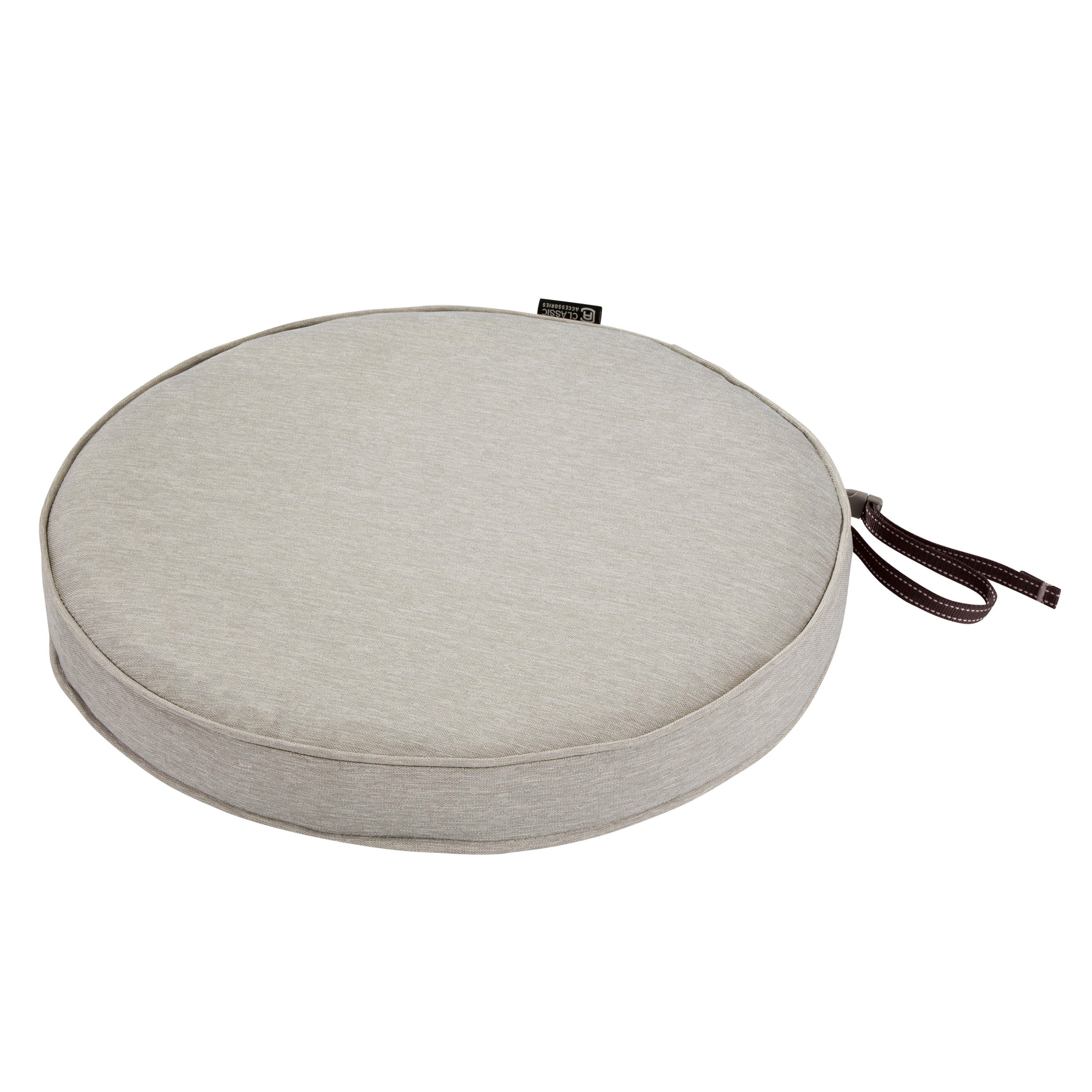Picture of Classic Accessories 62-003-HGREY-EC Montlake FadeSafe Round Patio Dining Seat Cushion, Heather Grey