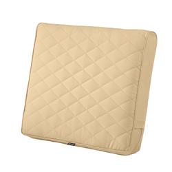 Picture of Classic Accessories 62-028-CREAM-EC Montlake Fade Safe Wide Back Lounge Quilted Cushion&#44; Chamomile & Cream - 25 x 22 x 4 in.
