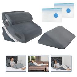 Picture of Luxe Casa B08SKXJ953 Luxe Casa 4 Pcs  Orthopedic Bed Wedge Pillow Set Grey  Post Surgery&#44; Relaxing&#44; Back & Adjustable Head Support Cushion