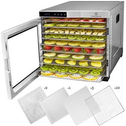 Picture of ChefWave  CHECW-FD10 ChefWave 10 Tray Food Dehydrator with Stainless Steel Racks&#44; Temp + Time Control