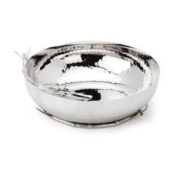 Picture of Classic Touch BB144N Bamboo Salad Bowl - Silver, Large