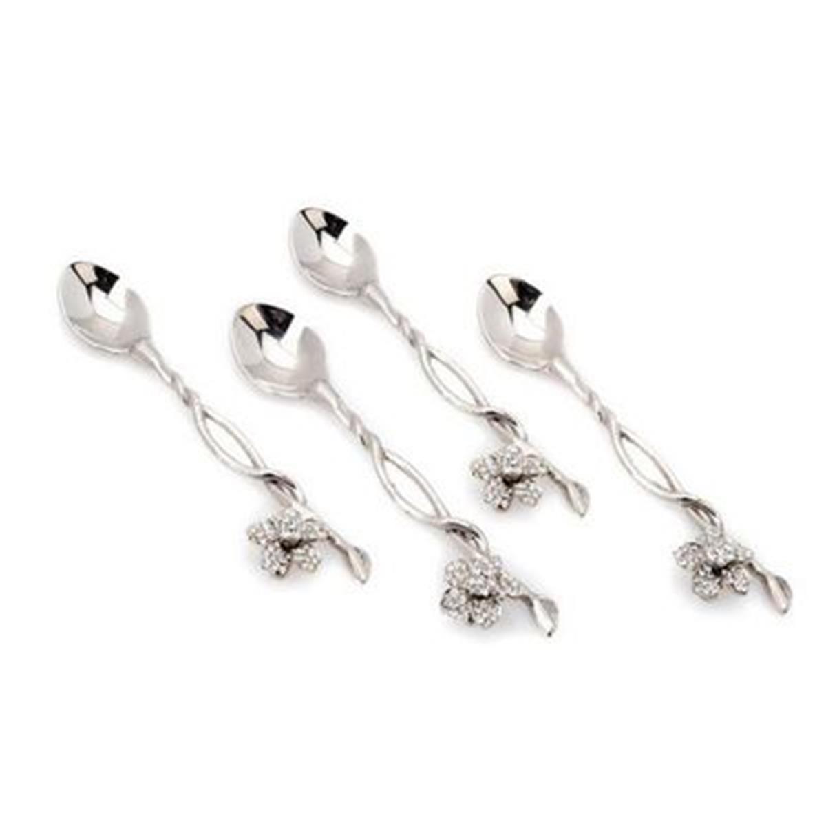 Picture of Classic Touch MSS22F 5.8 in. Spoons in Gift Box with Jeweled Flower - Set of 4