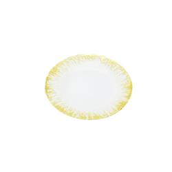Picture of Classic Touch CPD305W 11 in. Milky Glass Dinner Plates with Gold Flashy Design - Set of 4