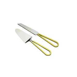 Picture of Classic Touch SHS552 Gold Cake Severs, Set of 2