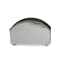 Picture of Classic Touch SPNH45 4 x 6 in. Nickel Napkin Holder with Gold Spaghetti Border