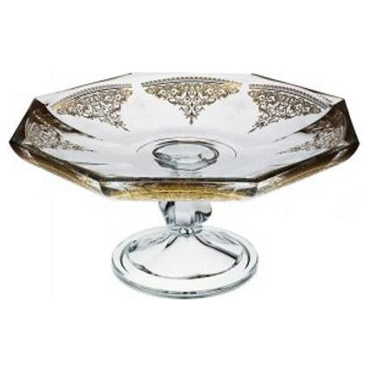 Picture of Classic Touch CCS358 12 in. Glass Cake Stand with 14K Gold Artwork