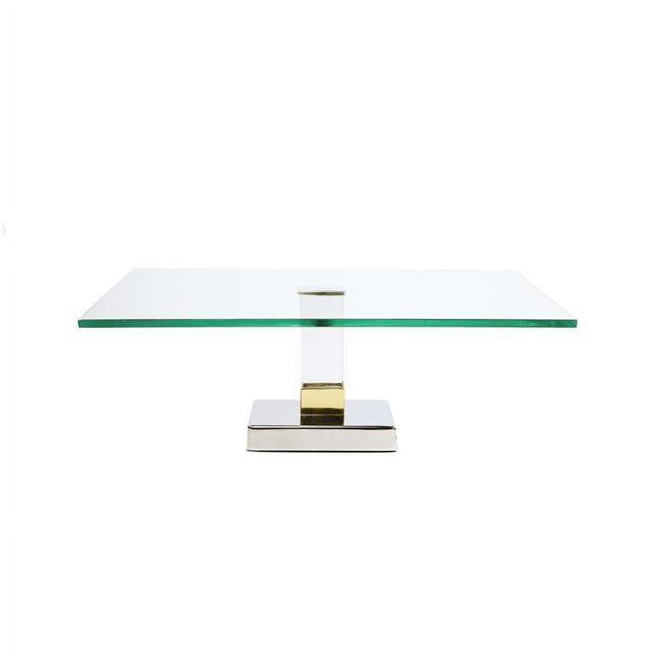 Picture of Classic Touch gat108 Square Glass Cake Stand with Acrylic Stem&#44; 4 x 12 x 4 in.