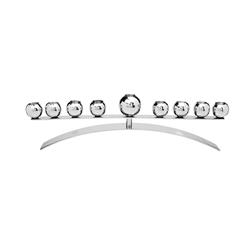 17 in. Stainless Steel Modern Menorah