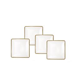 Picture of Classic Touch WPS512 Porcelain White Cake Stand with Gold Border - 11.75 x 4 in.