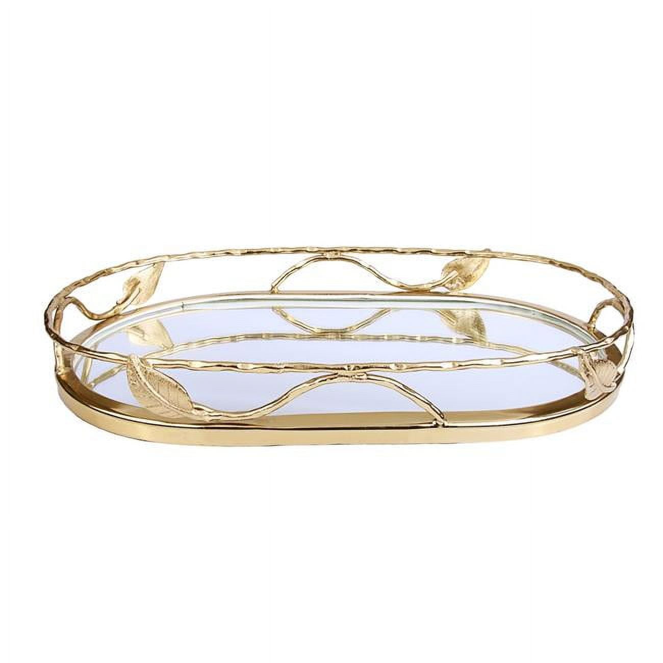 Classic Touch MT950G Gold Oval Mirror Tray, 16 x 10.25 x 2 in -  Classic Touch Decor