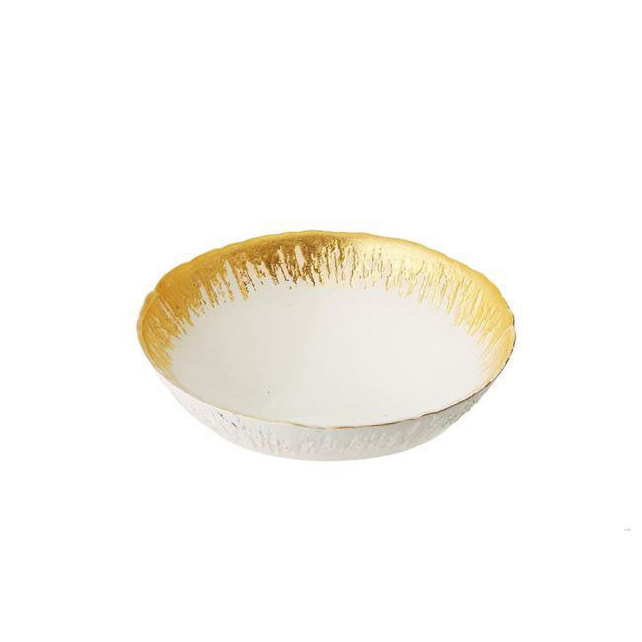 Picture of Classic Touch CB307W Individual Opaque White Bowls with Flashy Gold Design - 6.25 in.