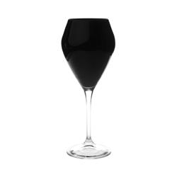 Picture of Classic Touch CWR818B 3 x 9 in. V-Shaped Black Water Glasses with Clear Stem, Set of 6