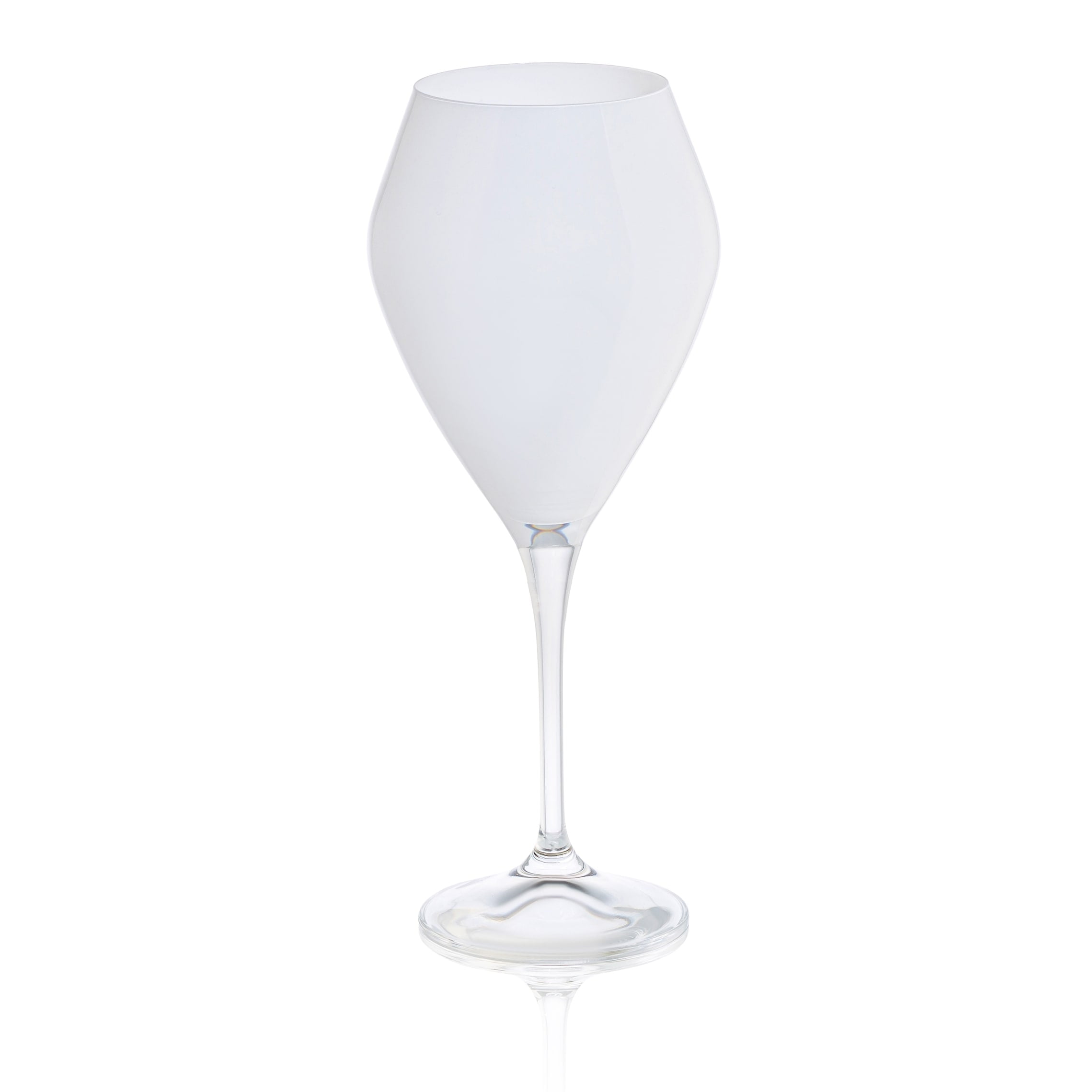 Picture of Classic Touch CWR818W 3 x 9 in. V-Shaped White Wine Glasses with Clear Stem, Set of 6