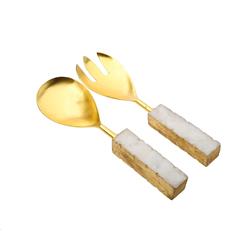 Picture of Classic Touch MCS043 10 in. Servers with Agate Stone Handle, Set of 2