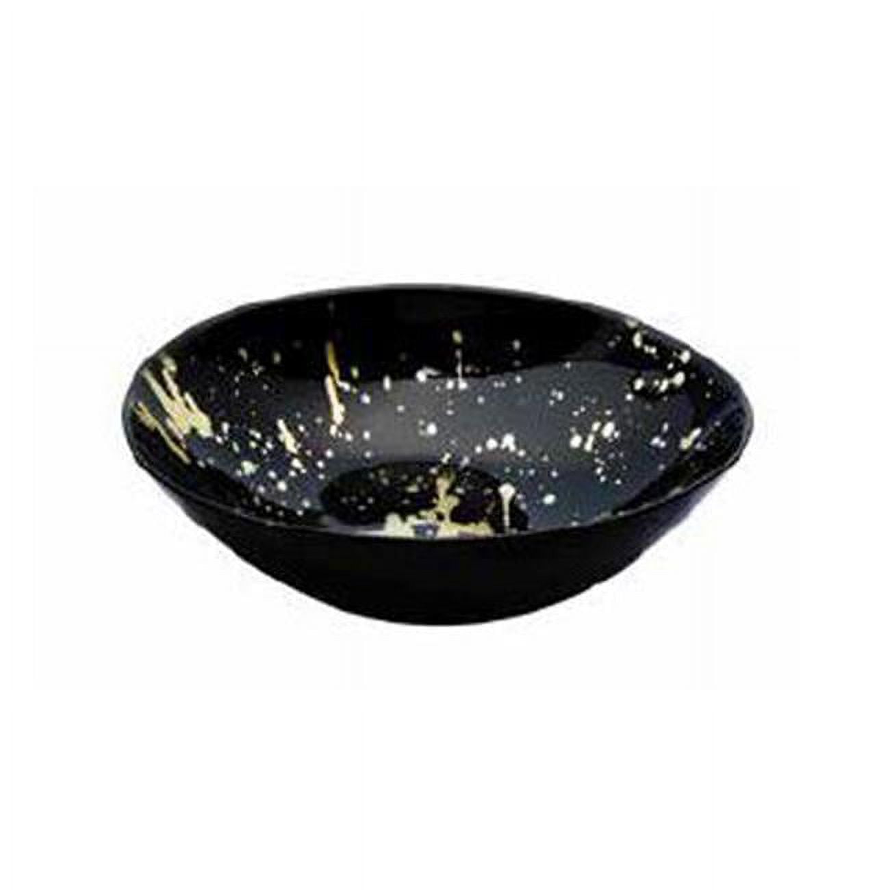 Picture of Classic Touch CB2033 6 x 3 in. Black Small Bowl with Splashy Gold Design