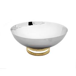 Picture of Classic Touch TPB1093 6 in. Stainless Steel Bowl with Gold Loop Base
