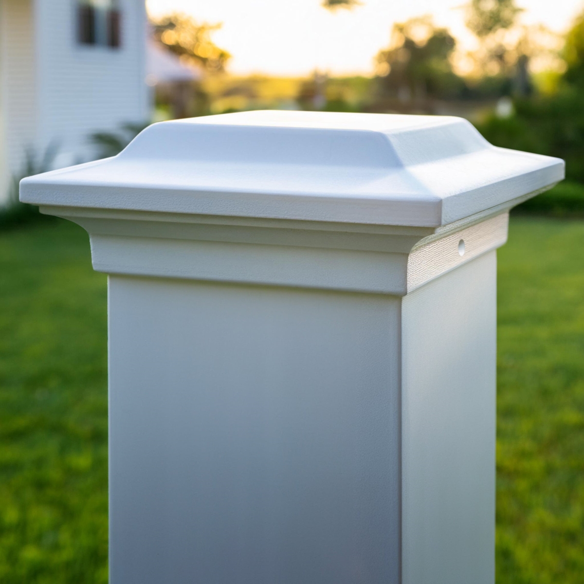 NSM44W 4 x 4 in. -Aluminium Post Cap - White