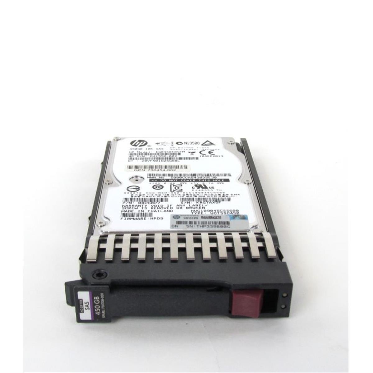 730708-001-OEM OEM 2.5 in. 450GB 6G 10K Dual-Port SAS SFF MSA Hard Disk Drive -  HP
