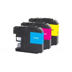 Picture of Brother 118140 CIG Non-OEM New High Yield Cyan&#44; Magenta & Yellow Ink Cartridges for LC-103XL - Pack of 3