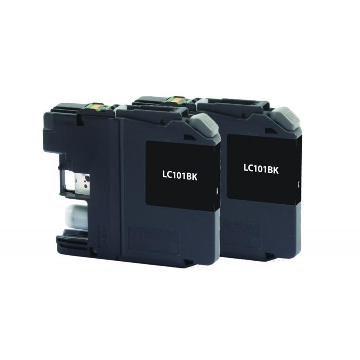 Picture of Brother 118142 CIG Non-OEM New Black Ink Cartridges for LC-101 - Pack of 2