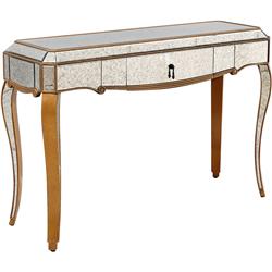 Picture of Camden Isle 86503 63 in. Astrid Console with One Drawer&#44; Antique Gold