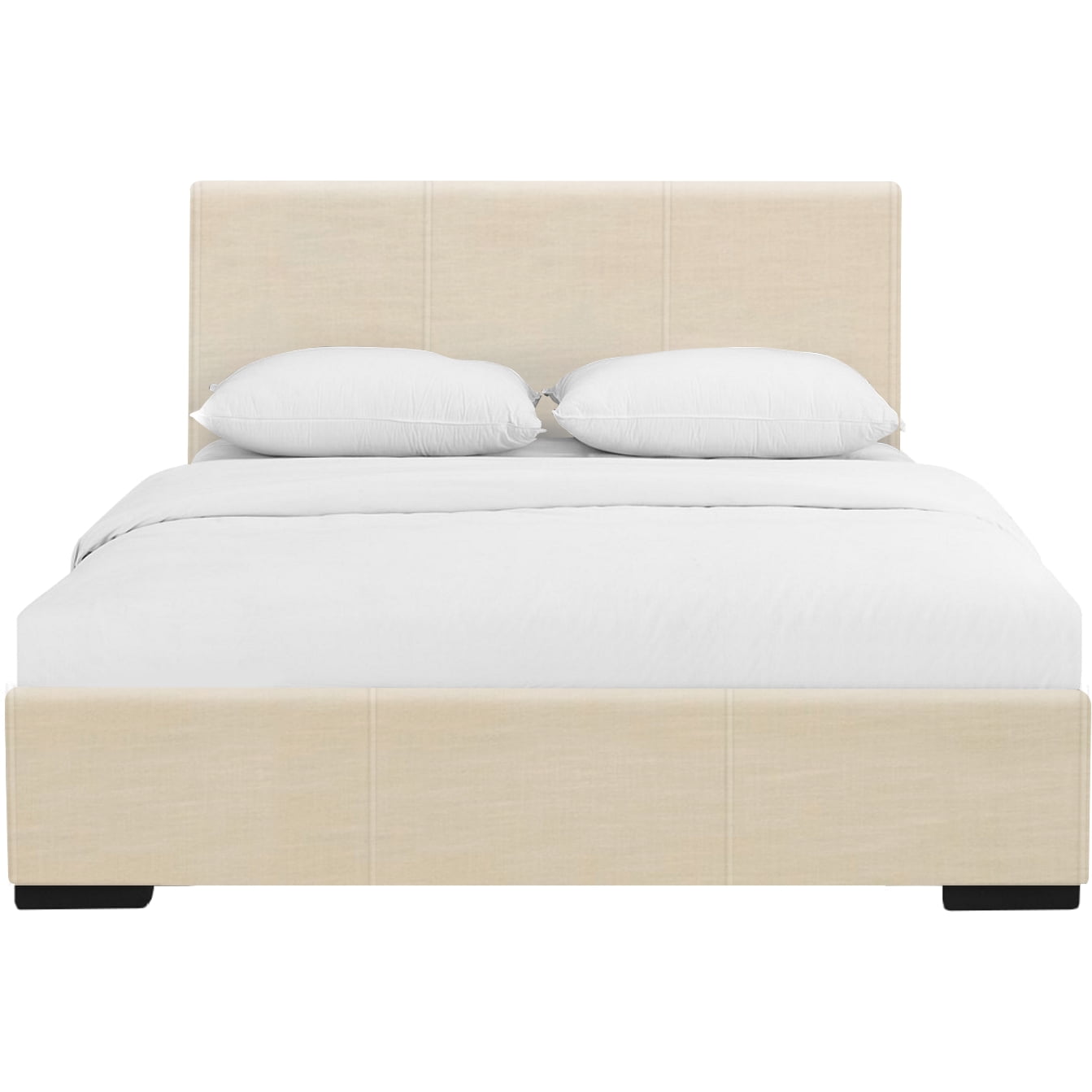 Picture of Camden Isle 86959 Hindes Upholstered Platform Bed&#44; Beige - Twin Size