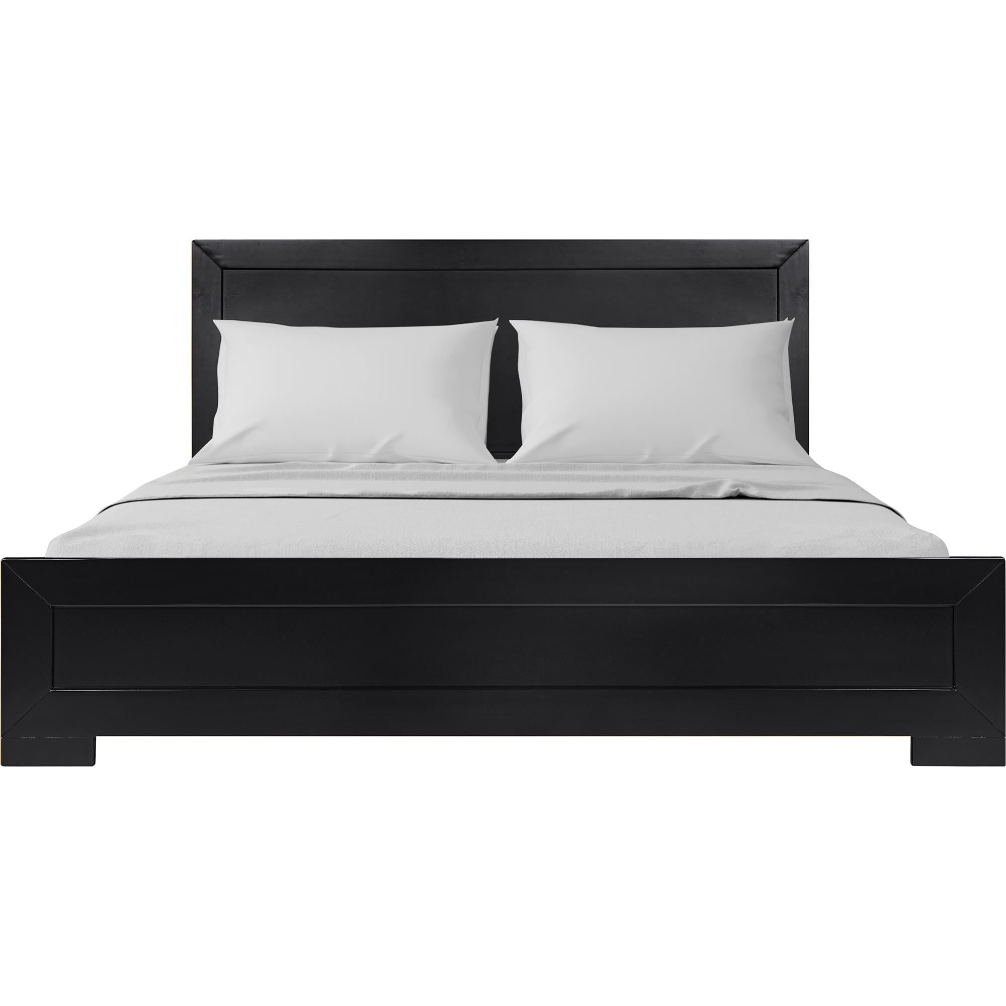 112132 62.99 in. Oxford Queen Size Platform Bed, Black