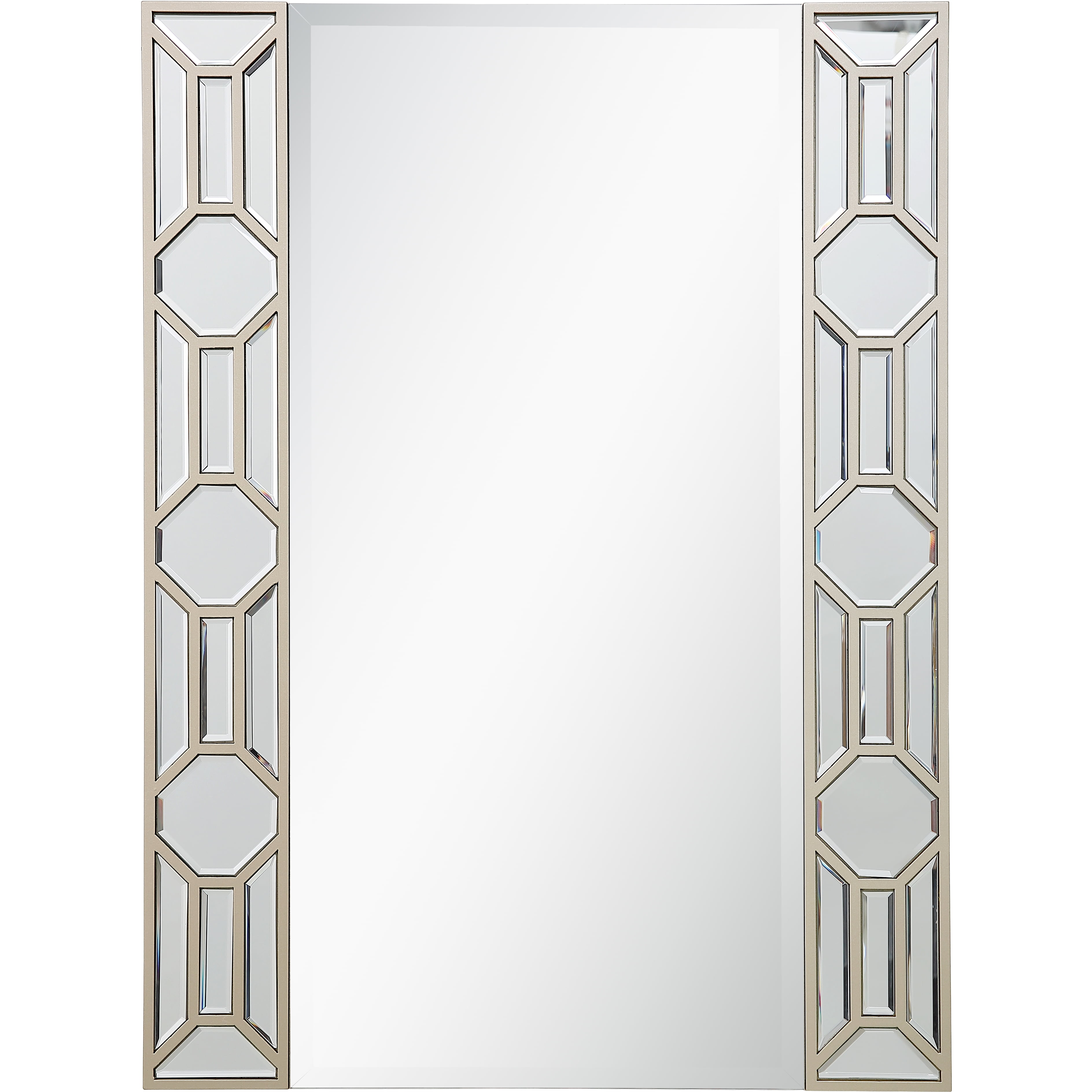 Picture of Camden Isle 86532 25.6 x 34.6 in. Lilian Rectangular Wall Mirror&#44; Champagne