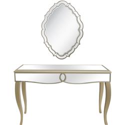 Picture of Camden Isle 86537 15.9 x 47.6 x 30.7 in. Eleanor Wall Mirror & Console Table Set&#44; Champagne