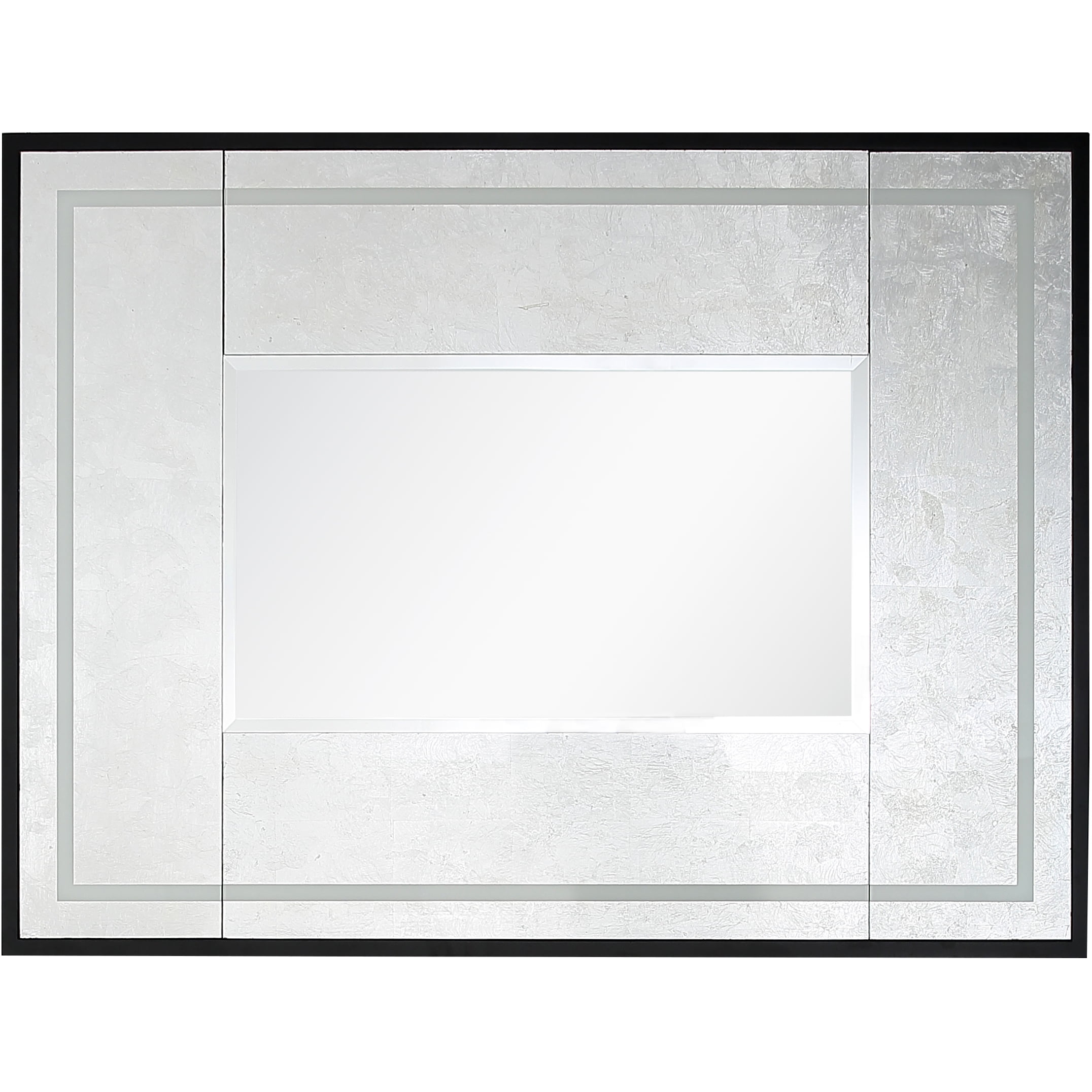 Picture of Camden Isle 86631 35.4 x 47.2 in. Makalu Rectangular Wall Mirror&#44; Silver
