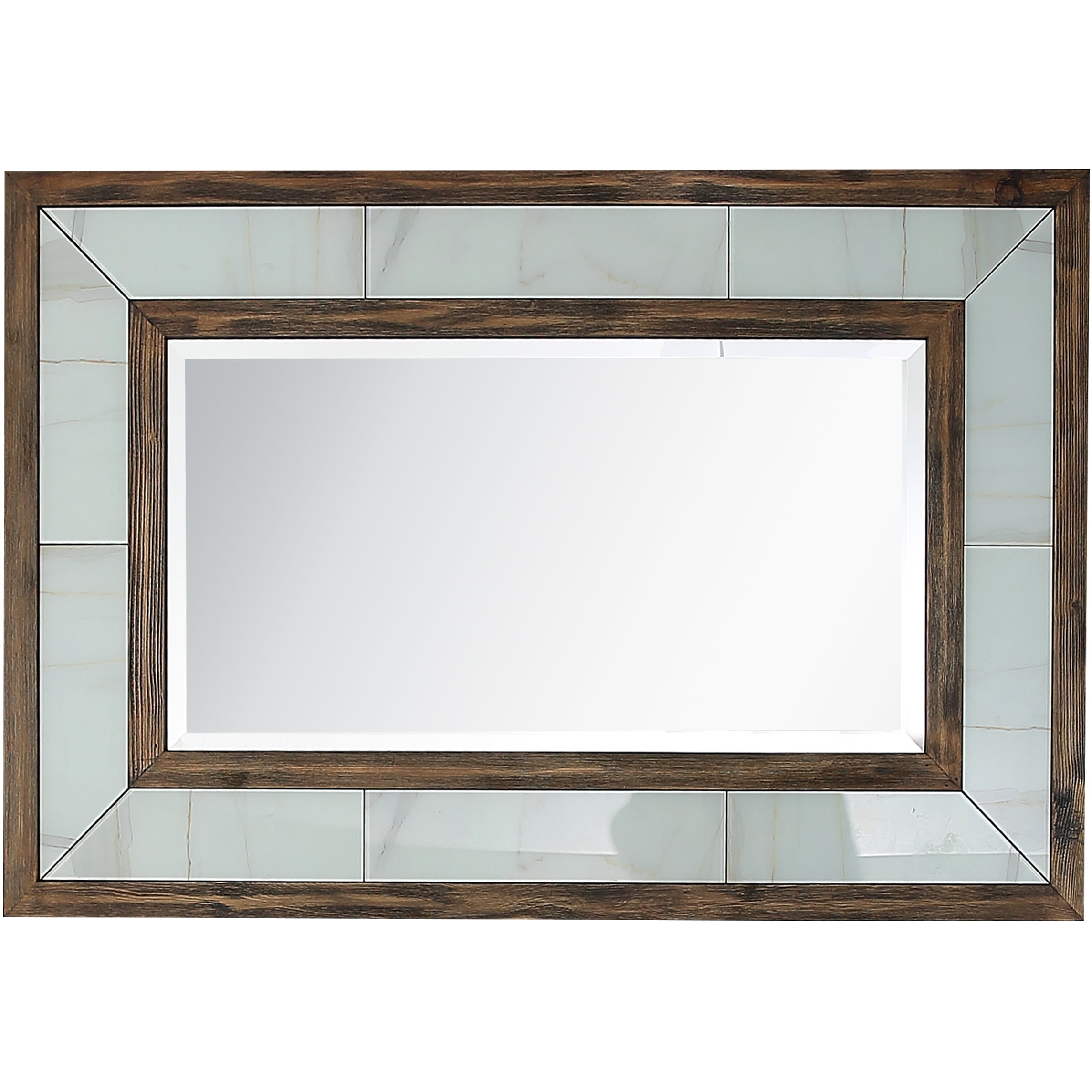 Picture of Camden Isle 86637 31.5 x 47.2 in. Bailey Rectangular Wall Mirror&#44; Brown