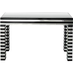 Picture of Camden Isle 86640 14.4 x 47.6 x 29.9 in. Rectangular Waves Console Table&#44; Clear & Black