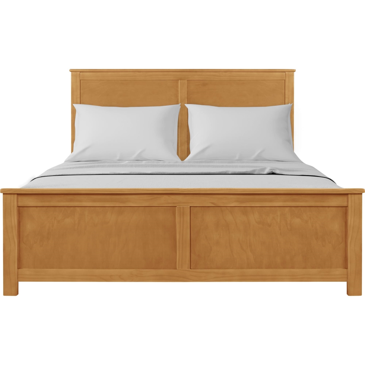 Winston Wooden Platform Bed in Oak, King