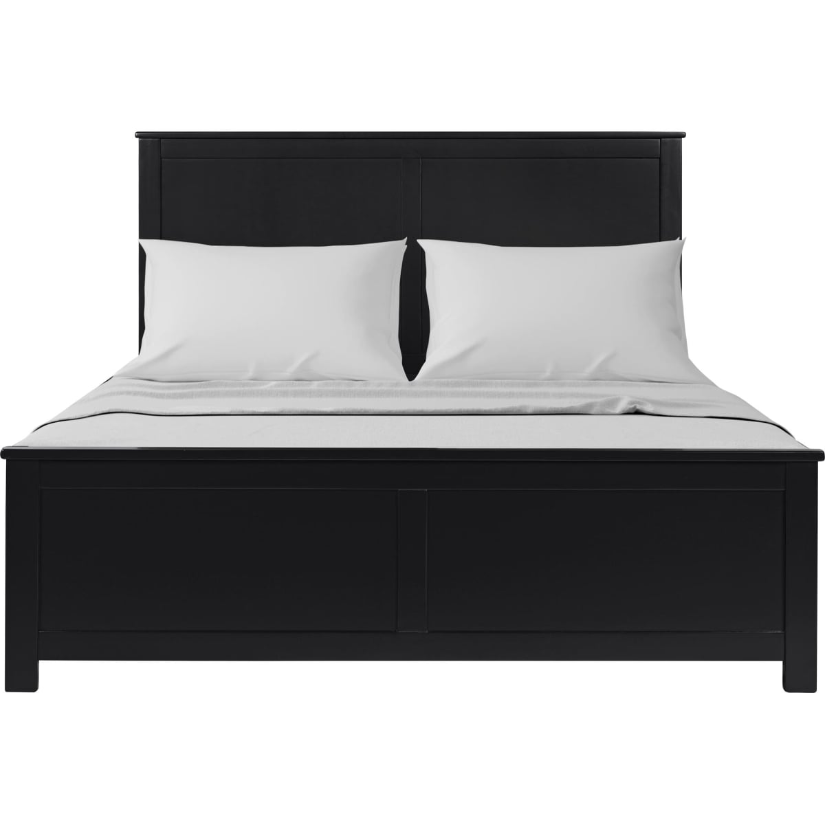 117132 Winston Wooden Platform Bed in Black, Queen