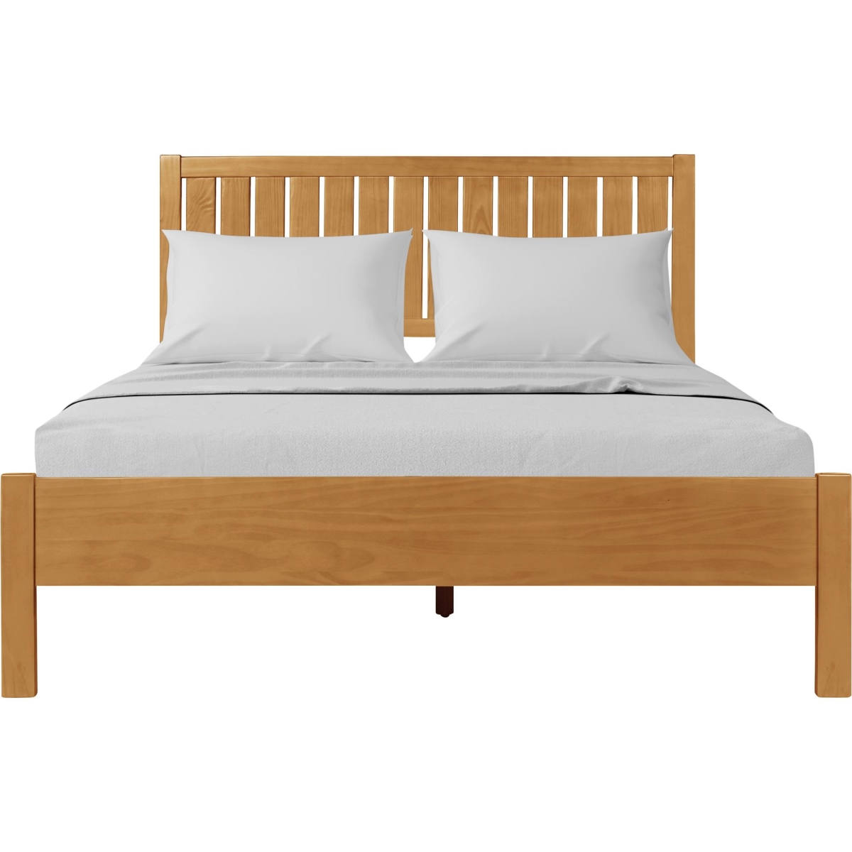 Graham Wooden Platform Bed in Oak, King