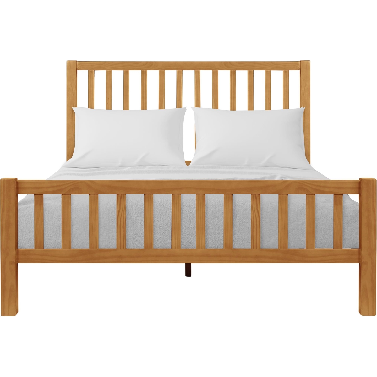 Hampton Wooden Platform Bed in Oak, Queen -  Templeton, TE4329153