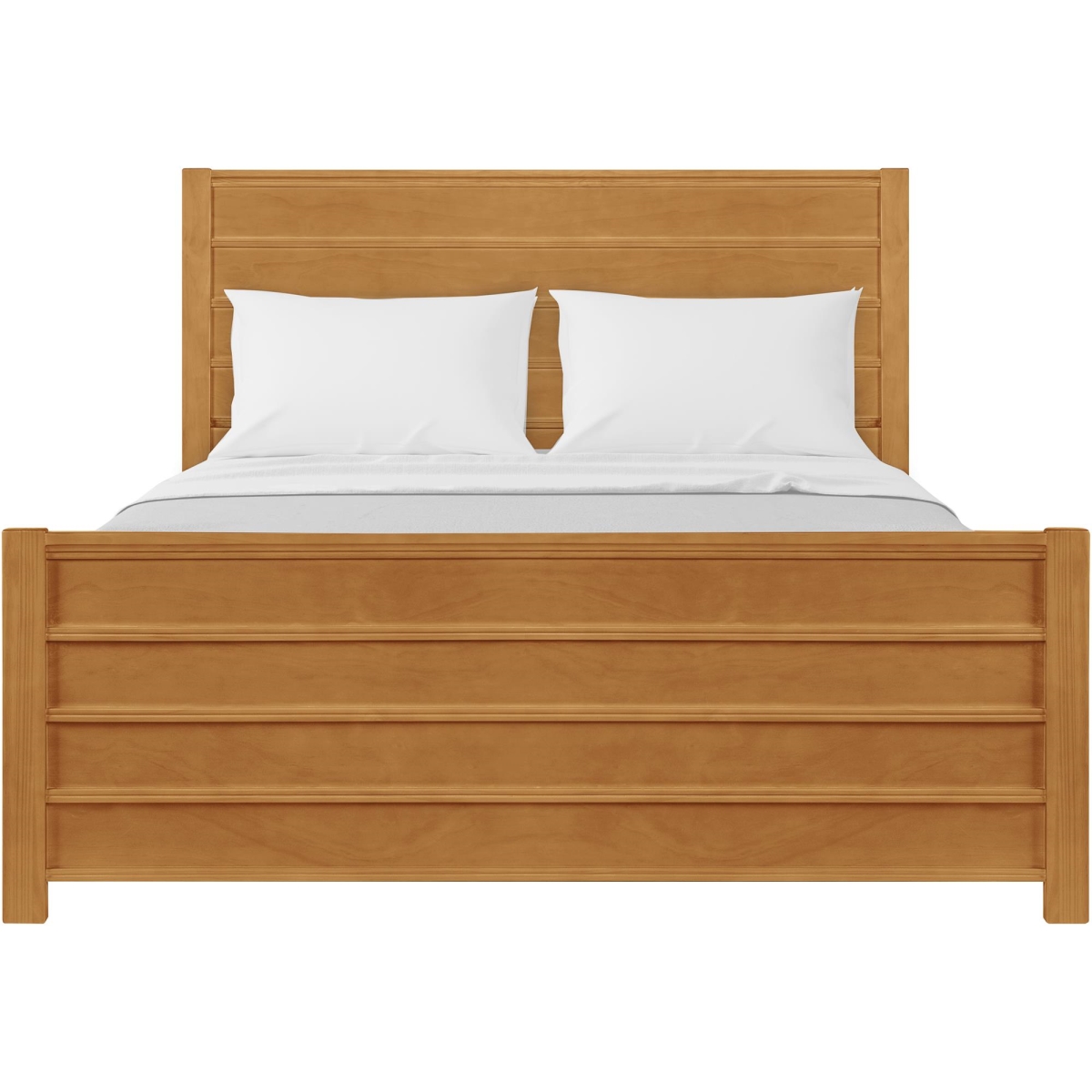 Caroline Wooden Platform Bed in Oak, King