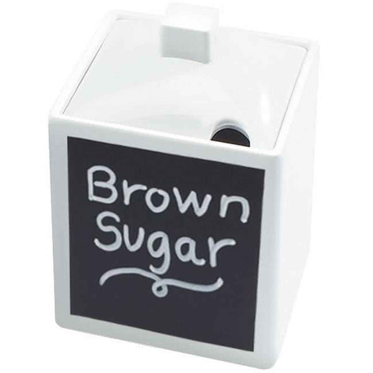 Picture of Cal Mil 1432-15N-C 4 x 4 in. White Melamine Write On Square Jar with Notched Lid