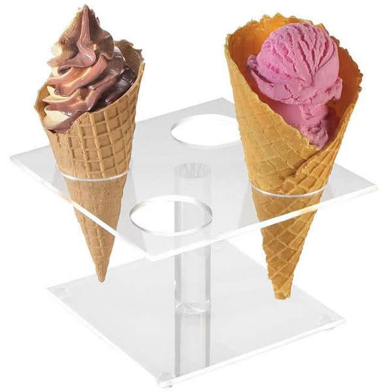 Picture of Cal Mil 396 Waffle Cone 4 Pedestal - Clear